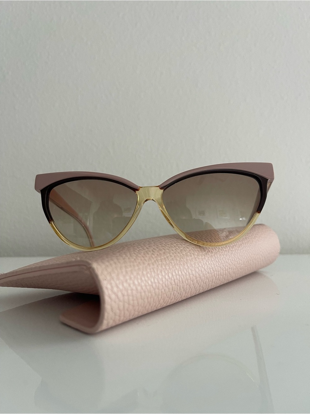 Zimmermann Two-Tone Cat-Eye Sunglasses in Pink and Gold